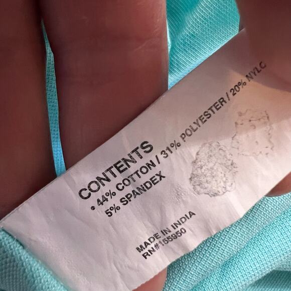 Greyson Polo Shirt Mens Medium Golf Performance Solid Blue Green - Picture 6 of 8